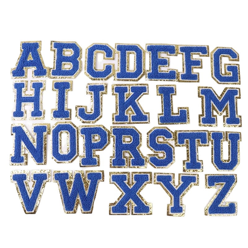 3.12" Royal Blue Chenille Letters