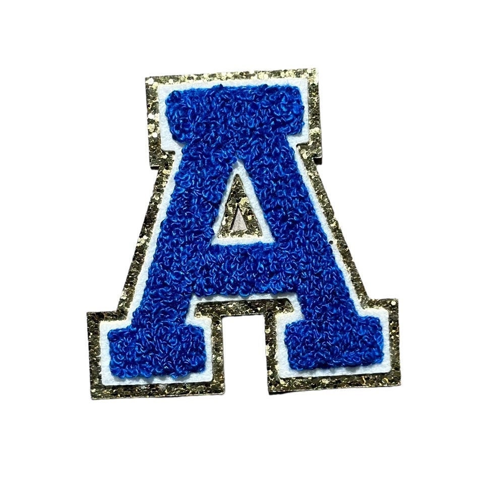 3.12" Royal Blue Chenille Letter Patches