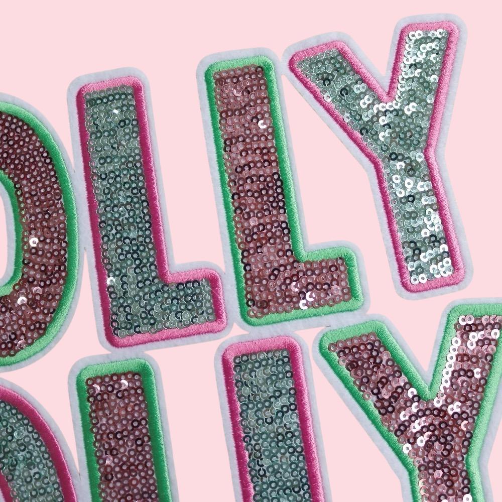 Holly Jolly Sequin Iron On Patch