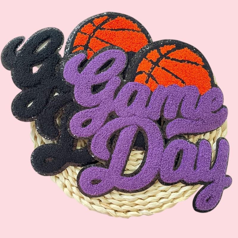 GAME DAY Basketball Chenille Patch