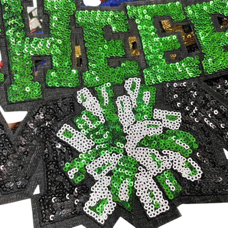 CHEER MOM Sequin Iron On Patch