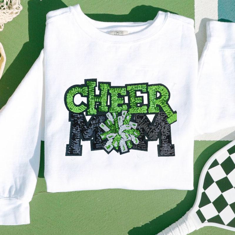 CHEER MOM Sequin Iron On Patch