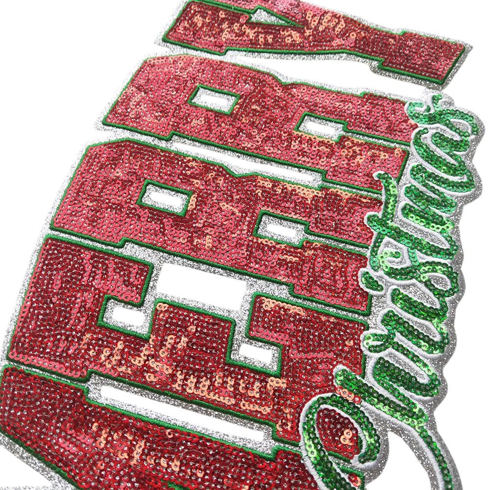 Merry Christmas Sequin Patch