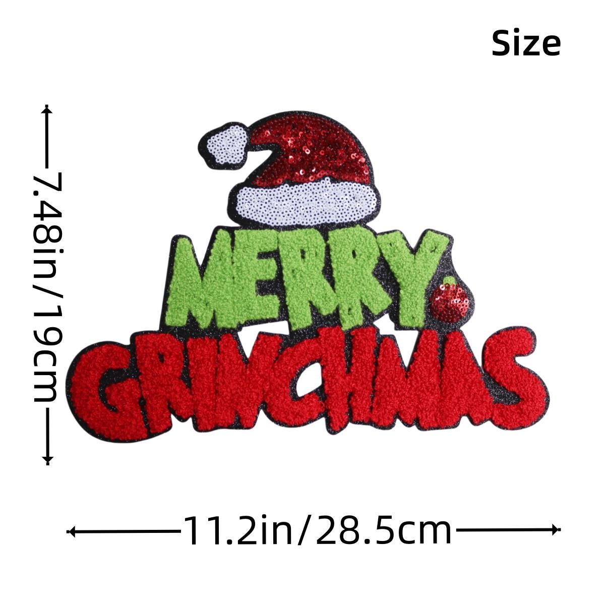 Merry Grinchmas Chenille Patch