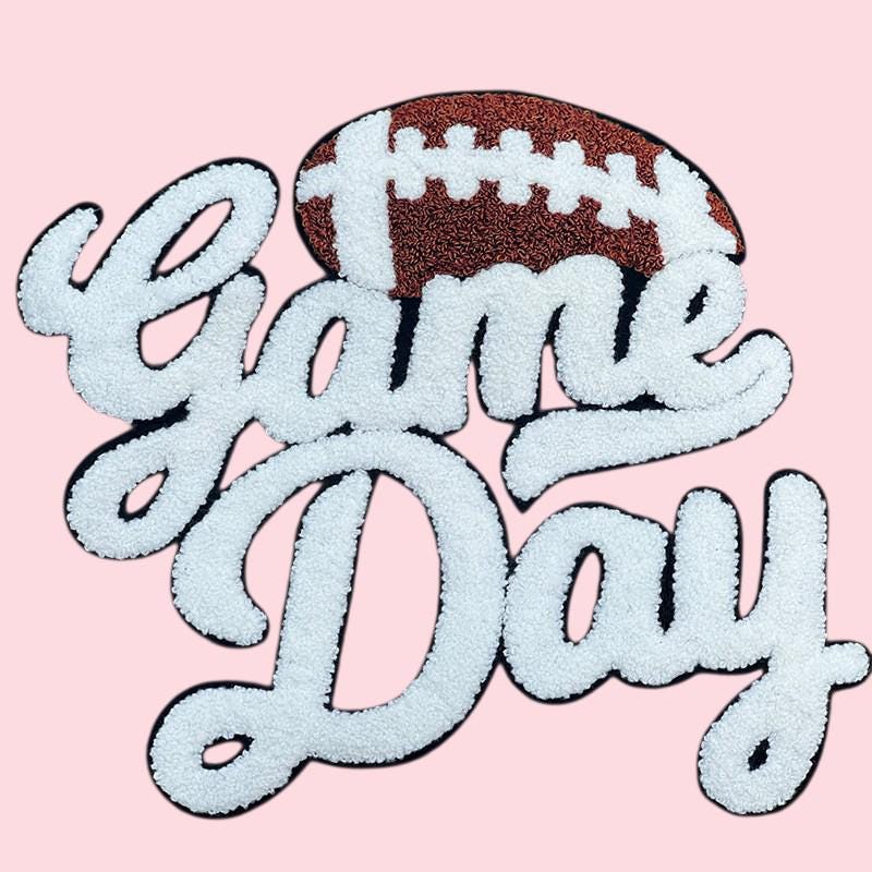 GAME DAY Football Chenille Patch