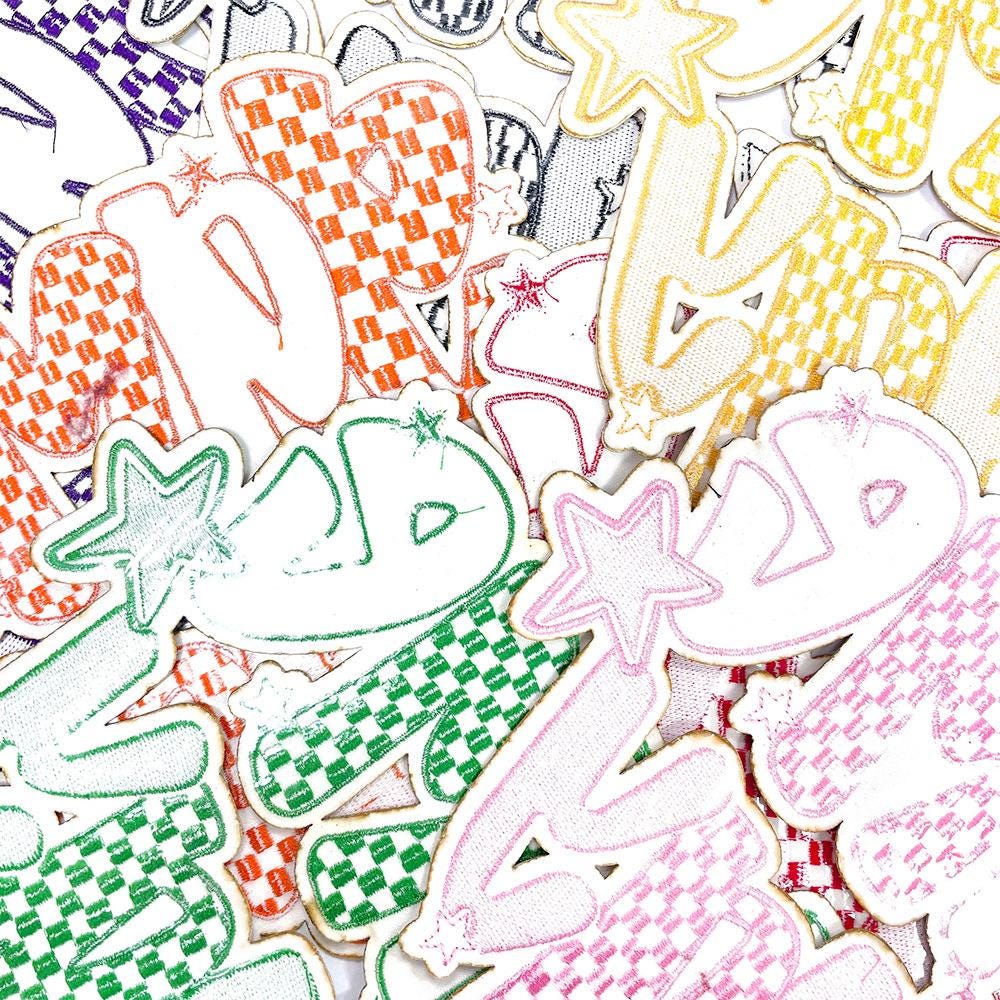 GAME DAY Checkered Holographic Embroidered Patch
