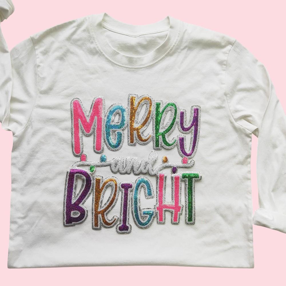 Merry & Bright Sequin Patch