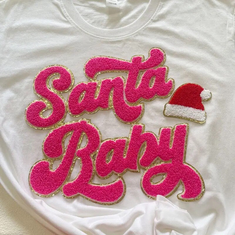 Santa Baby Chenille Christmas Patch