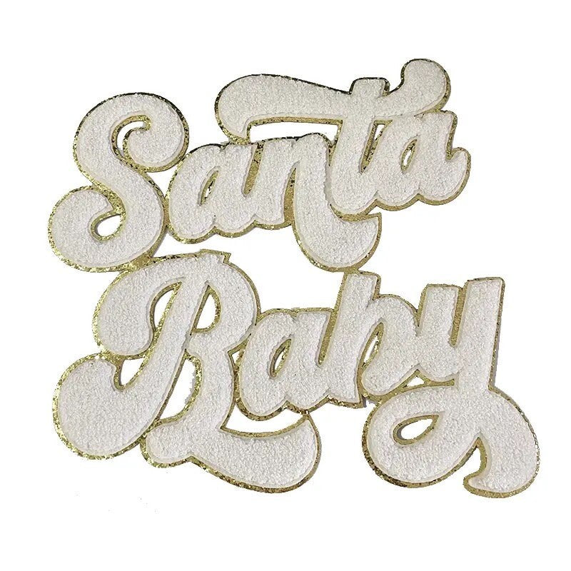 Santa Baby Chenille Christmas Patch