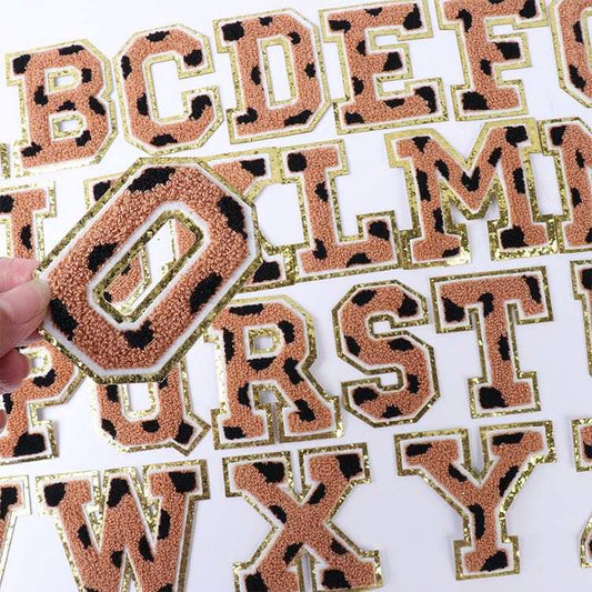 3.12" Leopard Chenille Letters