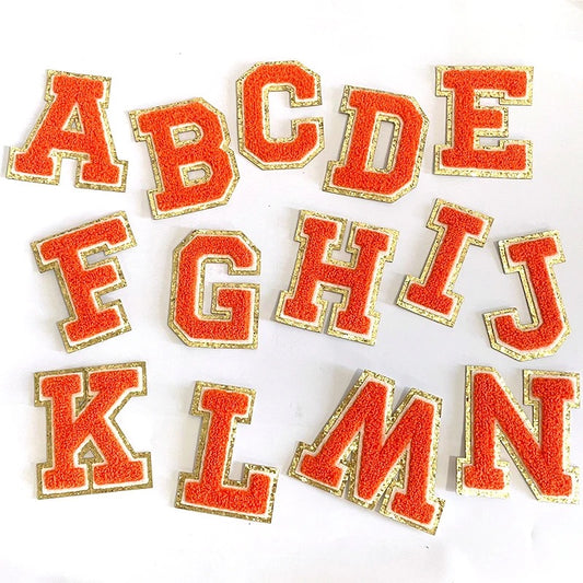 3.12" Orange Chenille Letters