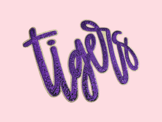 Tigers Sequin Iron On Patch