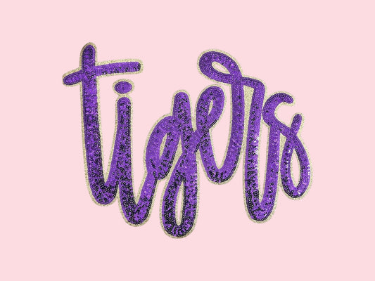 Tigers Sequin Iron On Patch