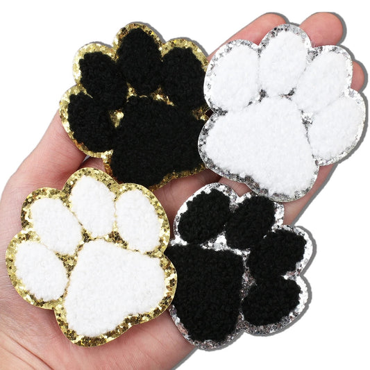Paw Print Chenille Patch