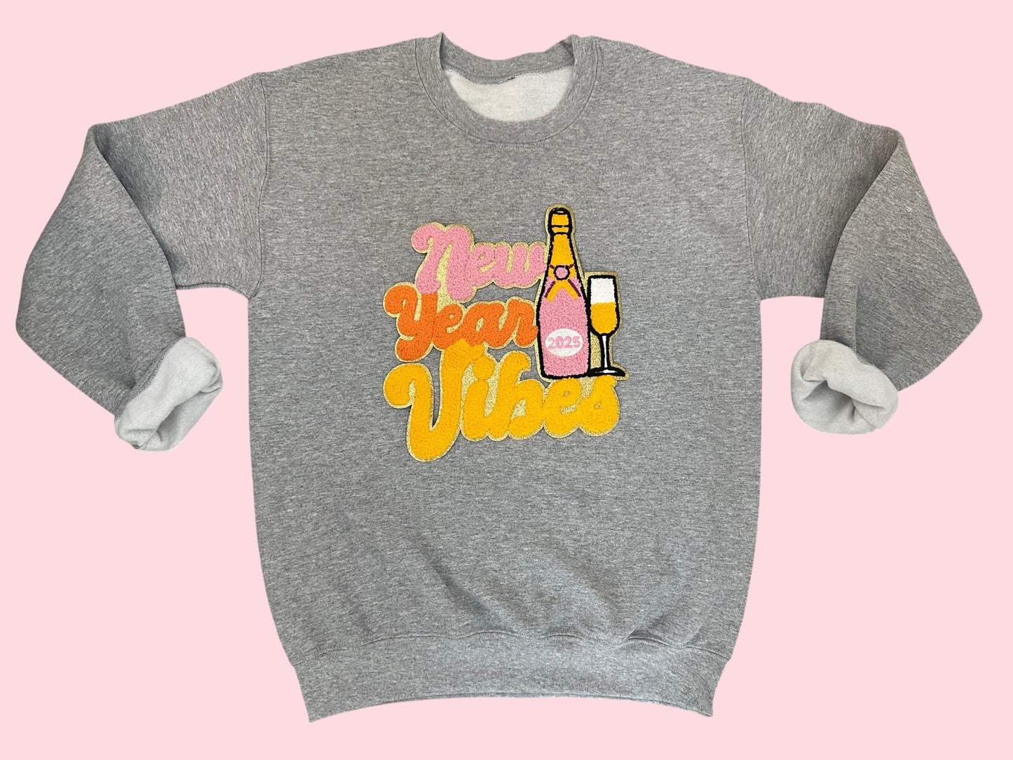 New Year Vibes Chenille Iron On Patch