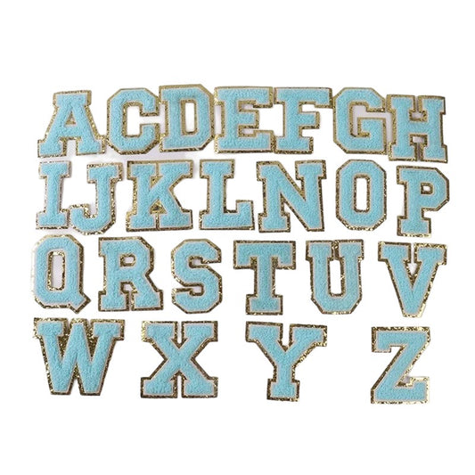 3.12" Light Blue Chenille Letters