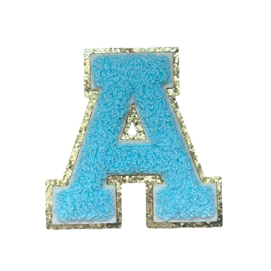 3.12" Light Blue Chenille Letters