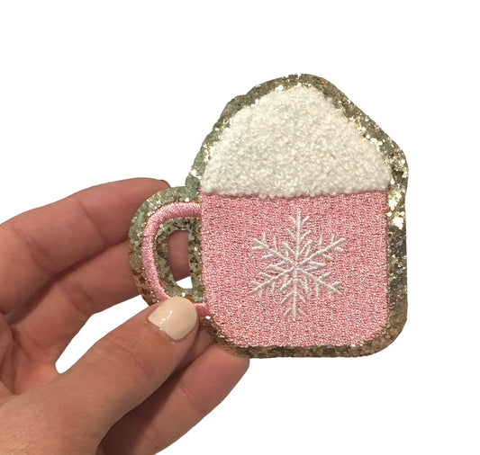 Pink Hot Cocoa Chenille Patch