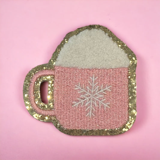 Pink Hot Cocoa Chenille Patch