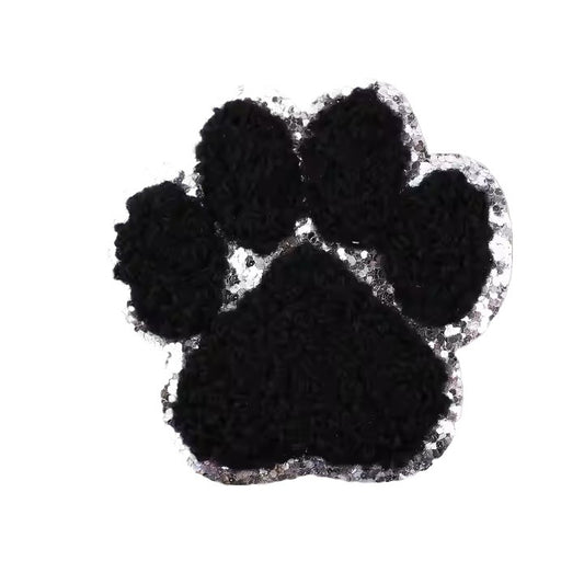 Paw Print Chenille Patch