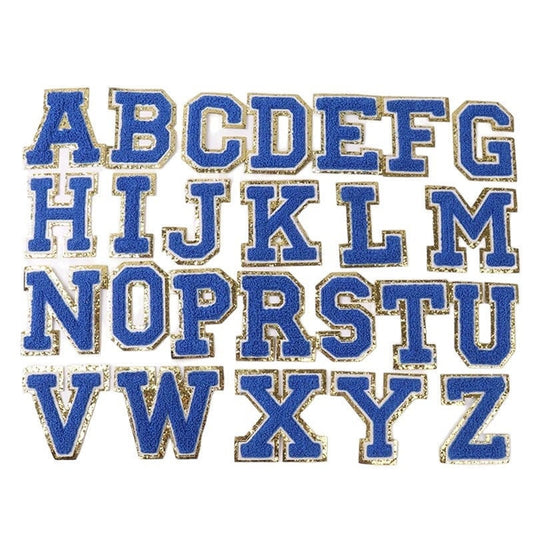 3.12" Royal Blue Chenille Letter Patches