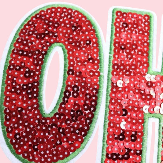 Oh Snap Gingerbread Sequin Iron On Patch