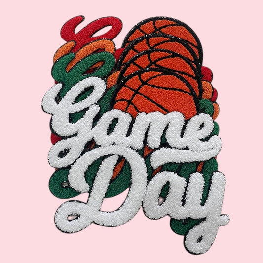 GAME DAY Basketball Chenille Patch