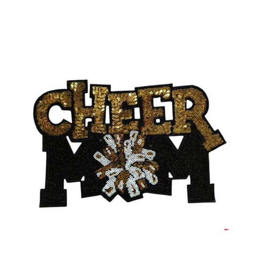 CHEER MOM Sequin Iron On Patch