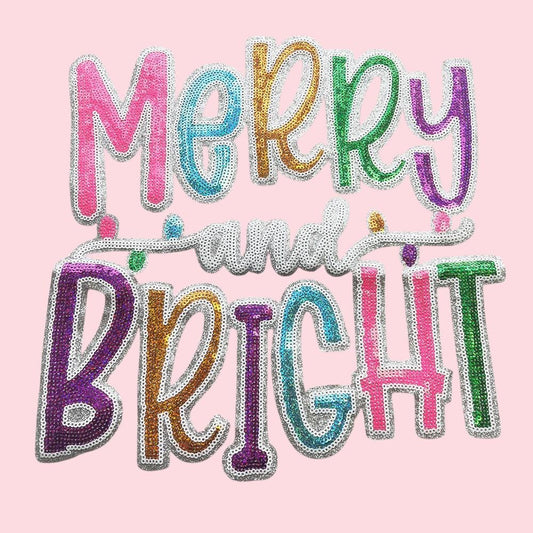 Merry & Bright Sequin Patch