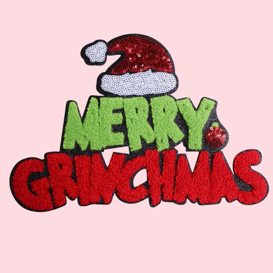 Merry Grinchmas Chenille Patch