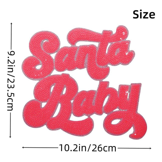 Sequin Santa Baby Patch