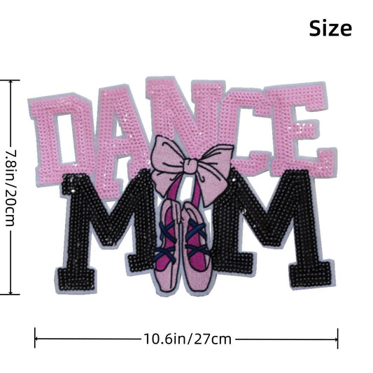 Dance Mom Iron On Patch, Dance Sequin DIY Patch