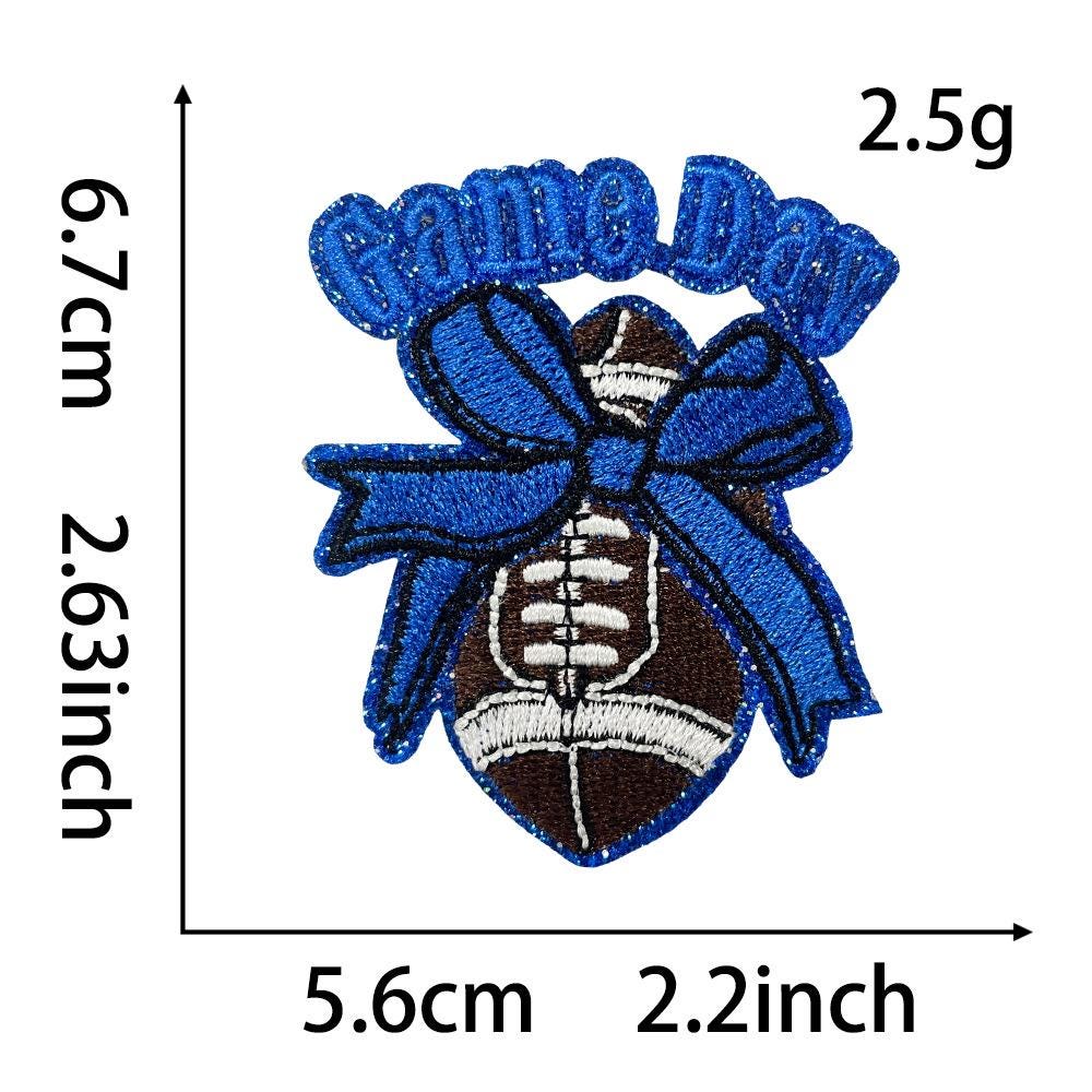 Game Day Football Bow Patch