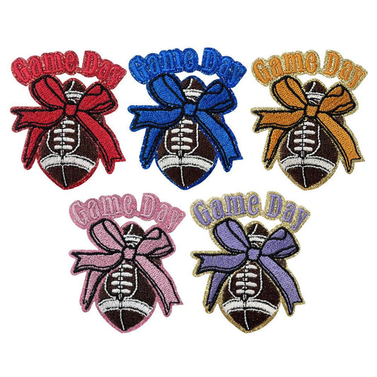 Game Day Football Bow Patch