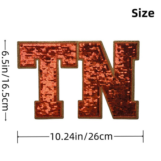Tennessee Vols TN Sequin Iron On Patch