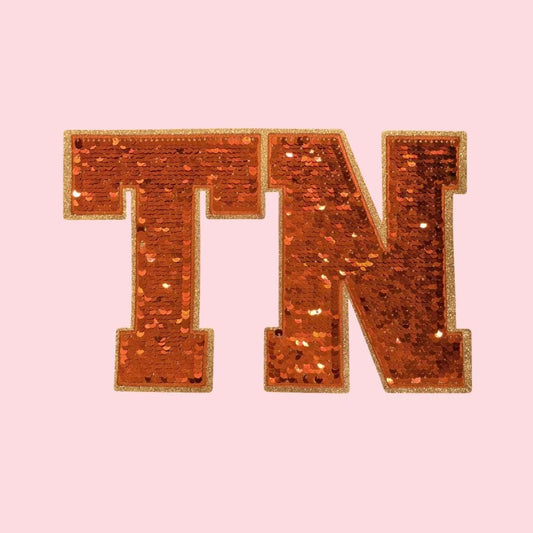 Tennessee Vols TN Sequin Iron On Patch