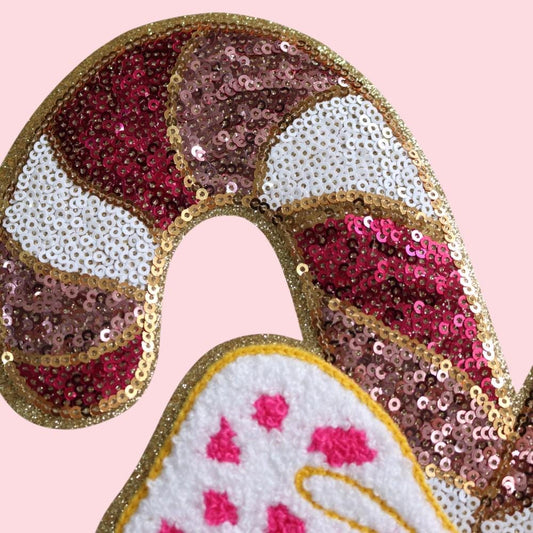 Sequin Bow Candy Cane