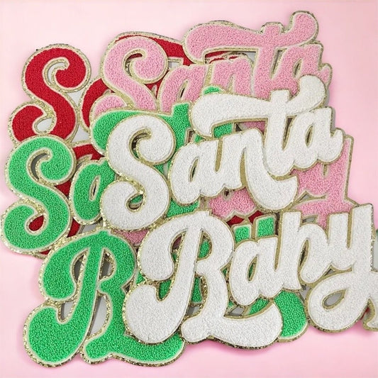 Santa Baby Chenille Christmas Patch