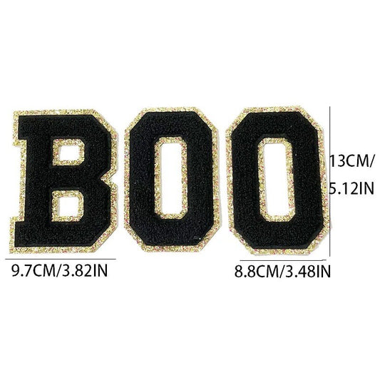 BOO Large Chenille Letter Set