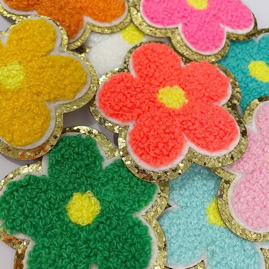 Daisy Flower Chenille Patch