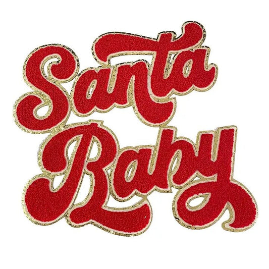 Santa Baby Chenille Christmas Patch