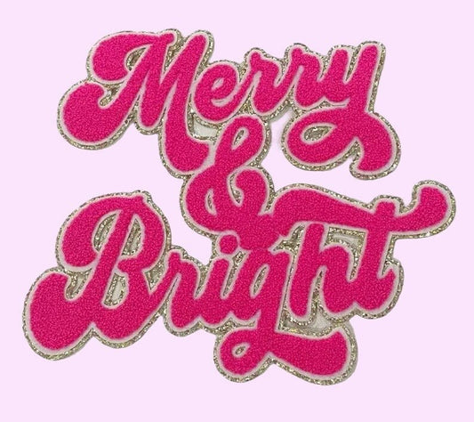 Merry & Bright Chenille Christmas Patch