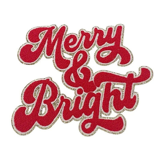 Merry & Bright Chenille Christmas Patch