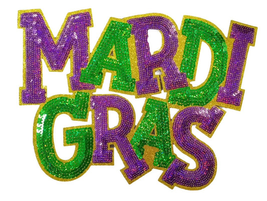 Mardi Gras Sequin Patch