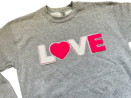 Love Valentine's Day Chenille Glitter Patch